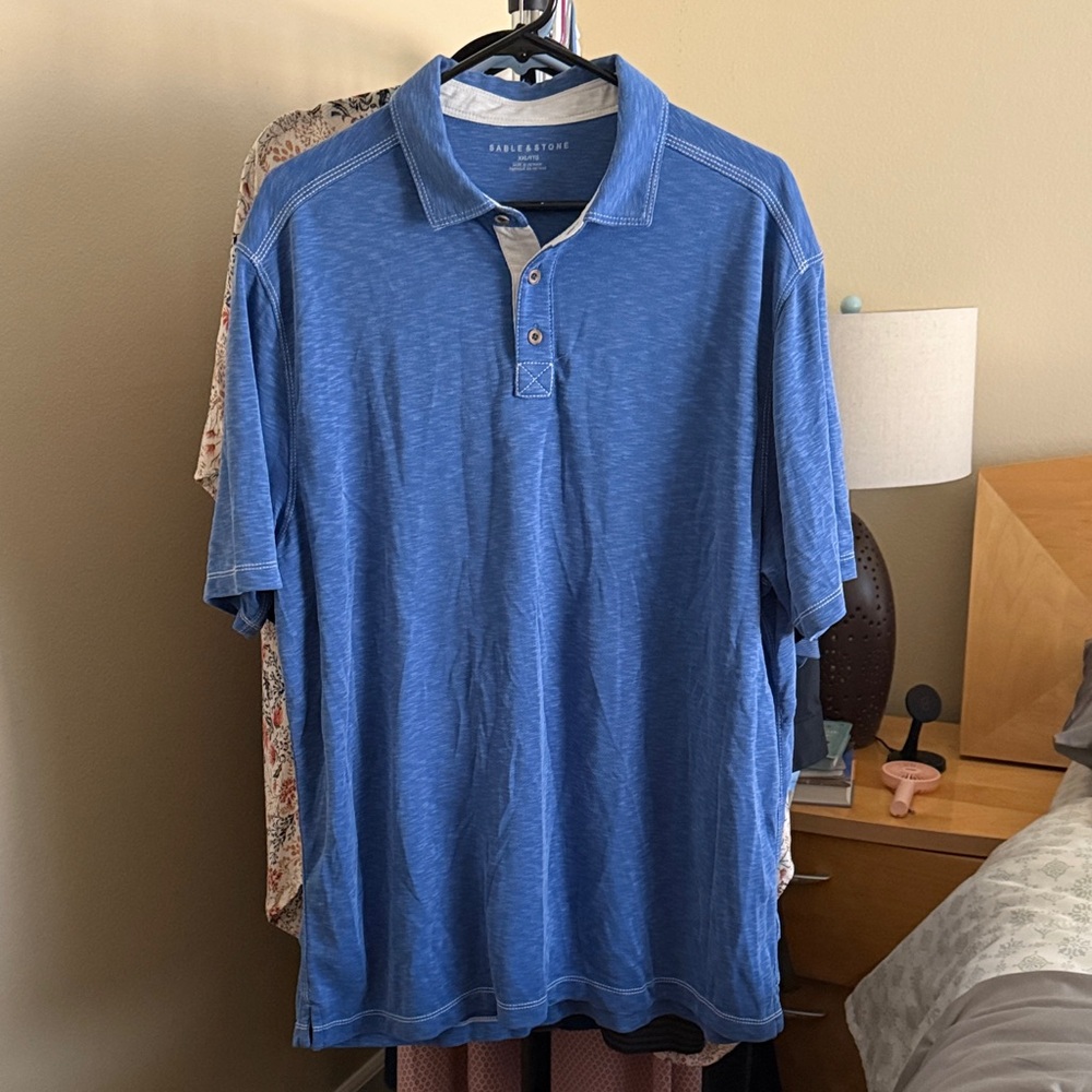 Sable & Stone Men's Sky Blue Polo Shirt XXL